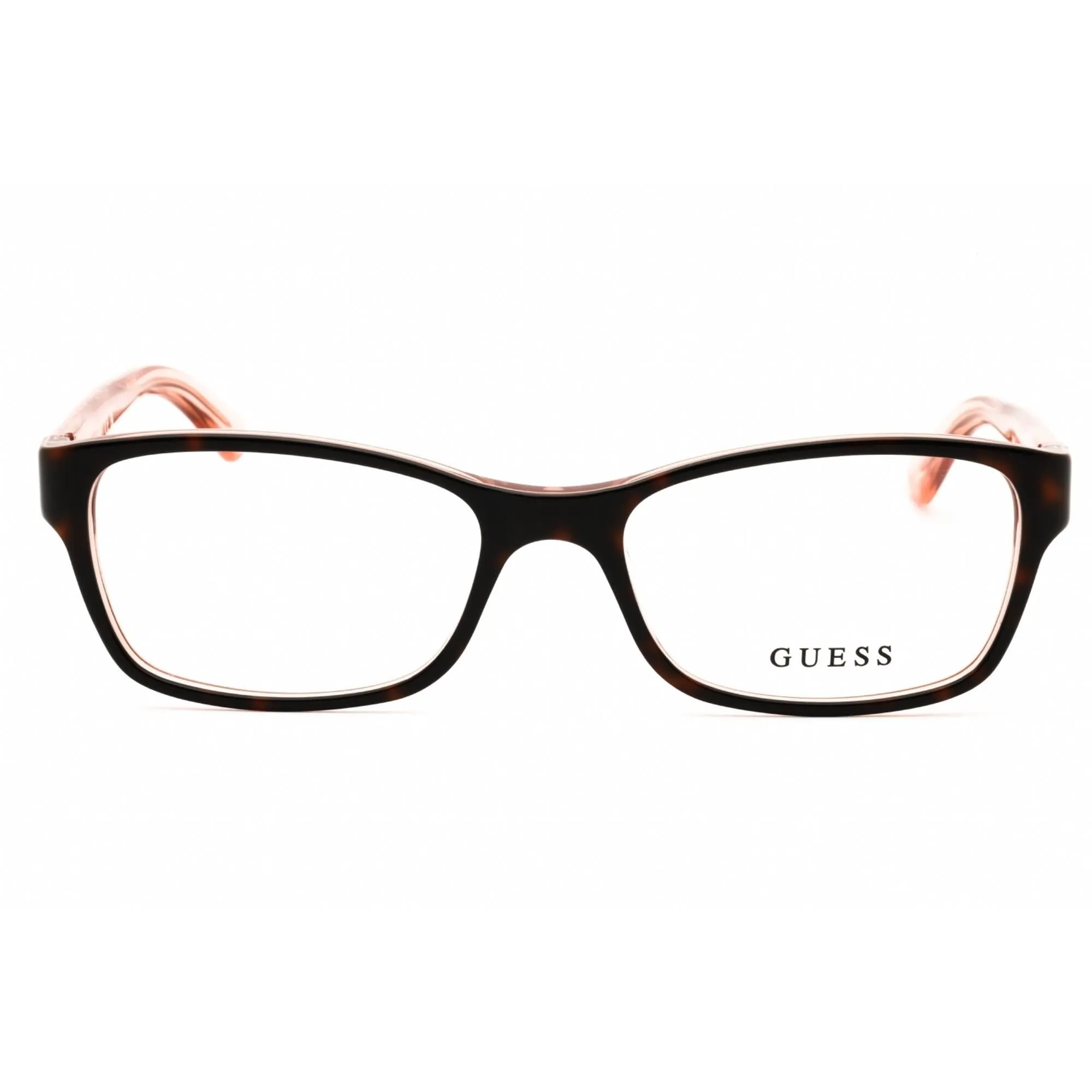 Guess Women's Eyeglasses - Havana Acetate Rectangular Full Rim Frame | GU2591 056 Guess Eyeglasses