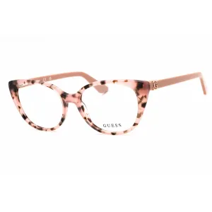 Guess Women's Eyeglasses - Pink /Other Acetate Cat Eye Full Rim Frame | GU50107 074 Guess Eyeglasses