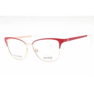 Guess Women's Eyeglasses - Shiny Pink Metal Cat Eye Shape Full Rim Frame | GU2795 072 Guess Eyeglasses