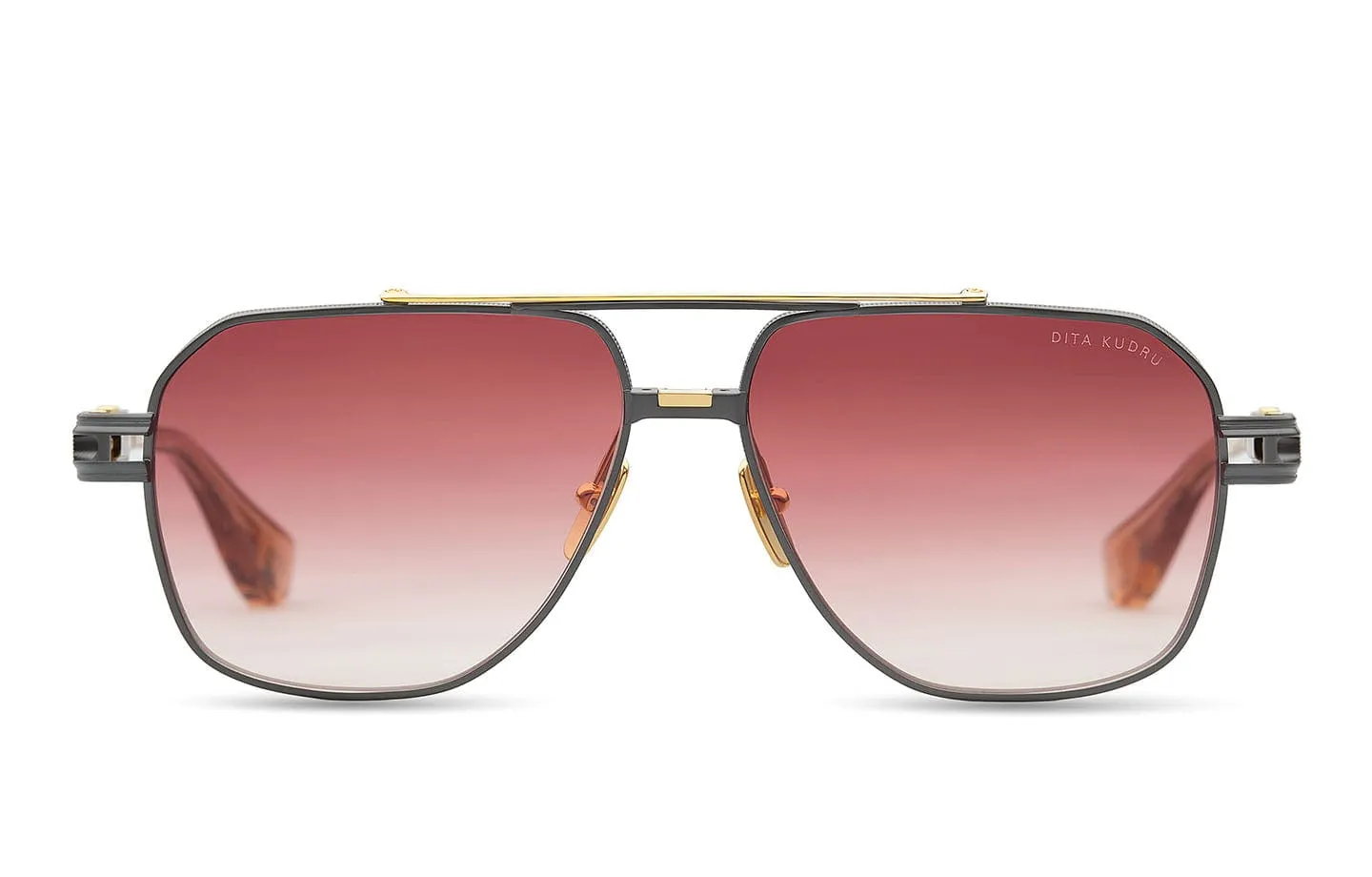 Kudro  DTS436-A-03 Black Iron/Dark Burgundy Gradient Lens
