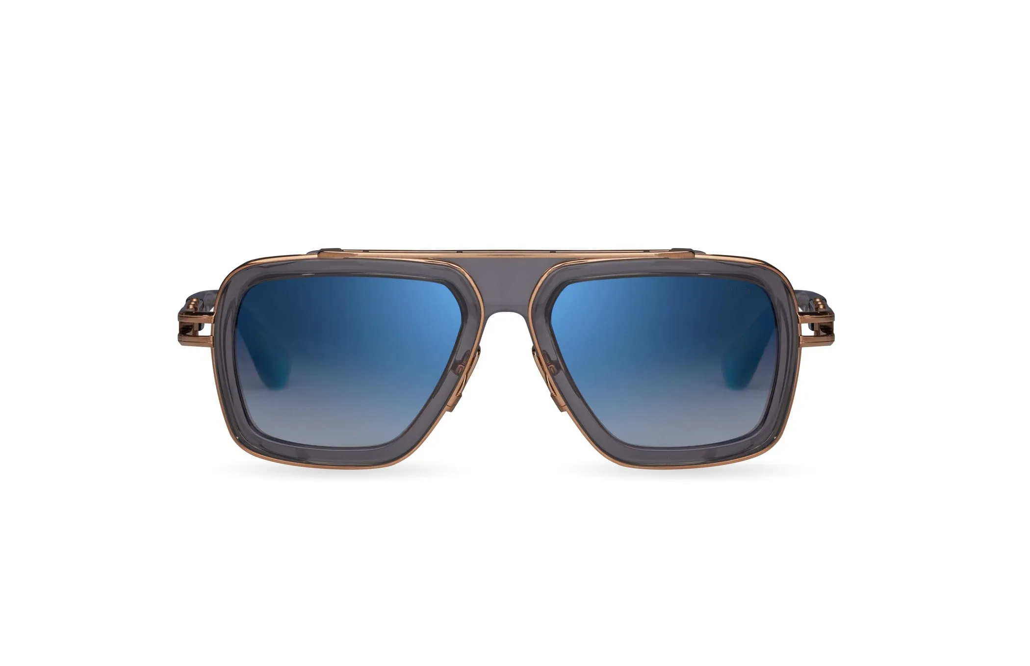 LXN-Evo 403 A-02  crystal grey & white gold grey gradient lens