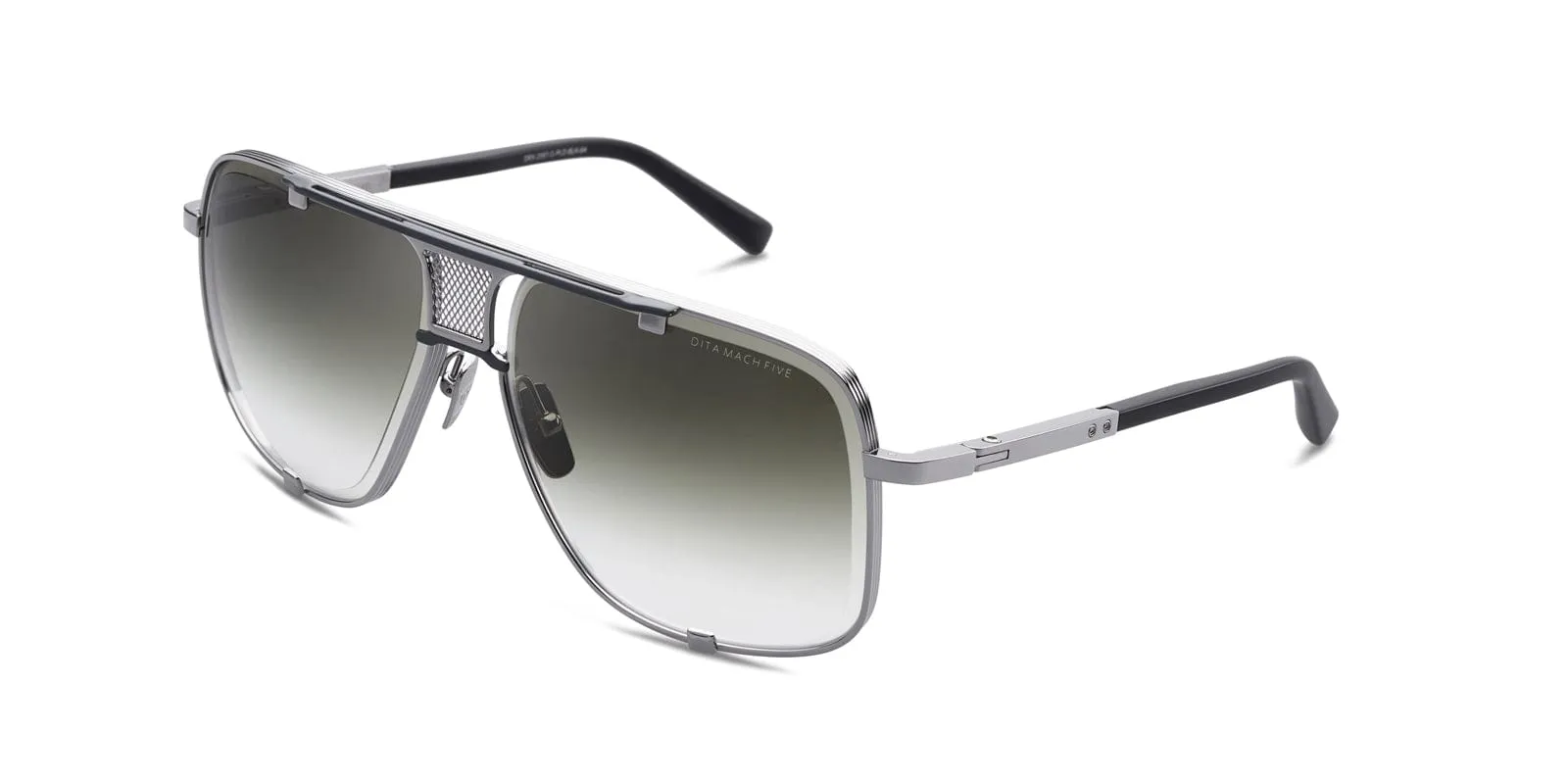 Mach five DRX2087- G  black palladium & black iron/green gradient lens