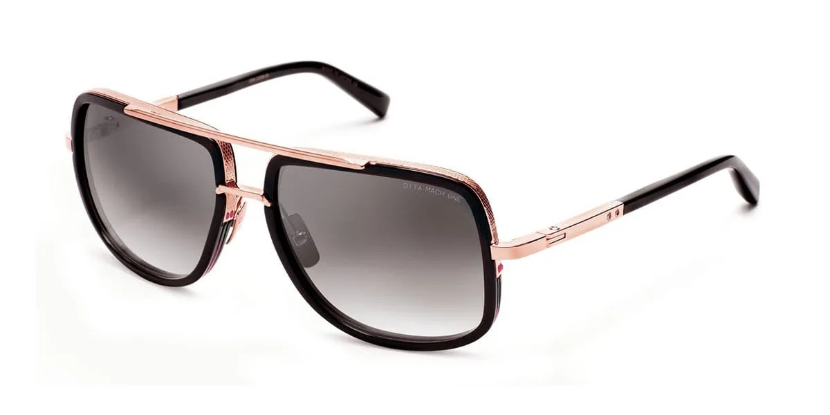 Mach One DRX-2030-L matte black & rose gold/grey gradient lens