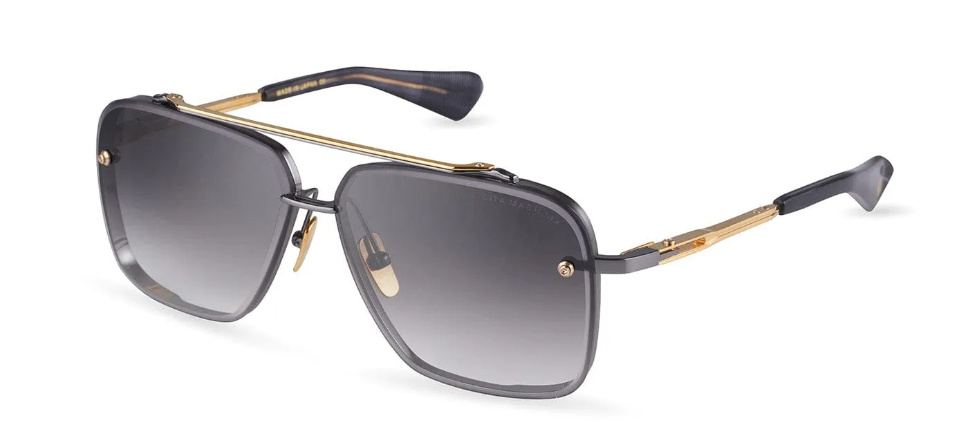 Mach six  DTS121-62-05  black rhodium & gold/grey gradient lens