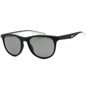 Nike Unisex Sunglasses - Full Rim Matte Black Plastic Round | NIKE WAVE P DQ0838 011 Nike Sunglasses