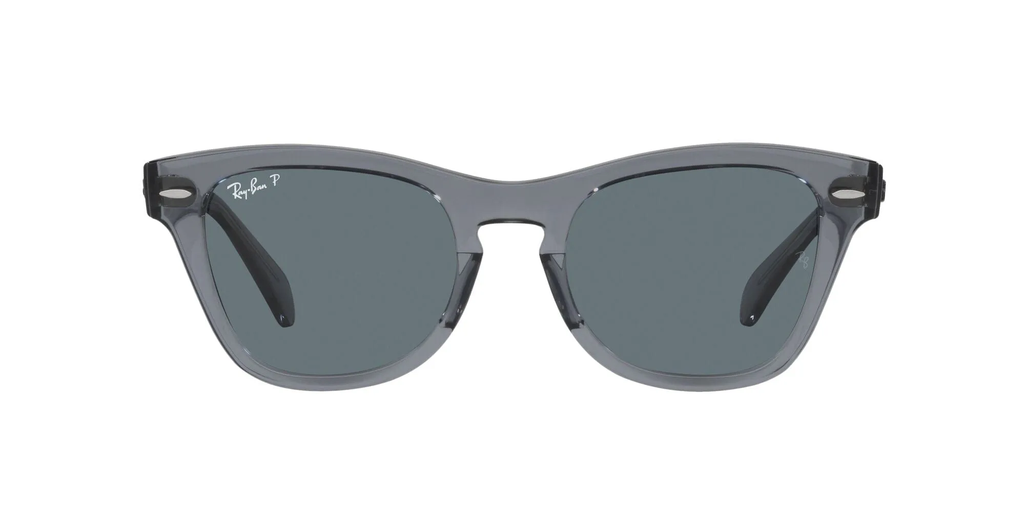 RB0707S 66413R (50) Trans Grey Polarised dark blue lens