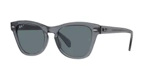 RB0707S 66413R (50) Trans Grey Polarised dark blue lens