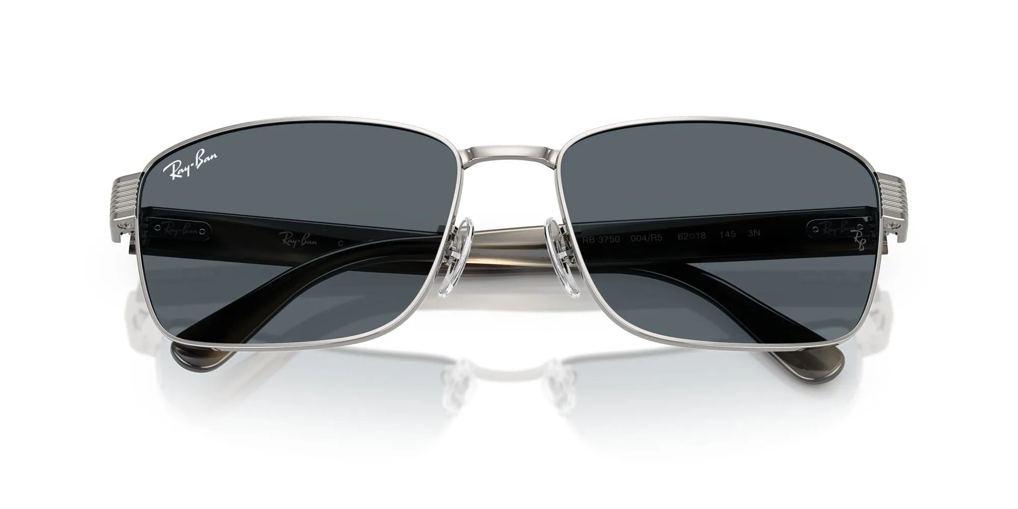 RB3750 004/R5 (62) gunmetal/blue lens