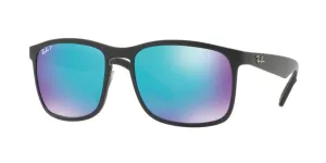 RB4264 601SA1 matte black/blue mirror polarised
