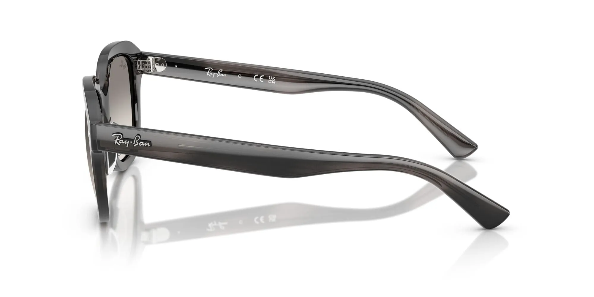 RB4398 140432 (53) striped grey/clear gradient grey lens