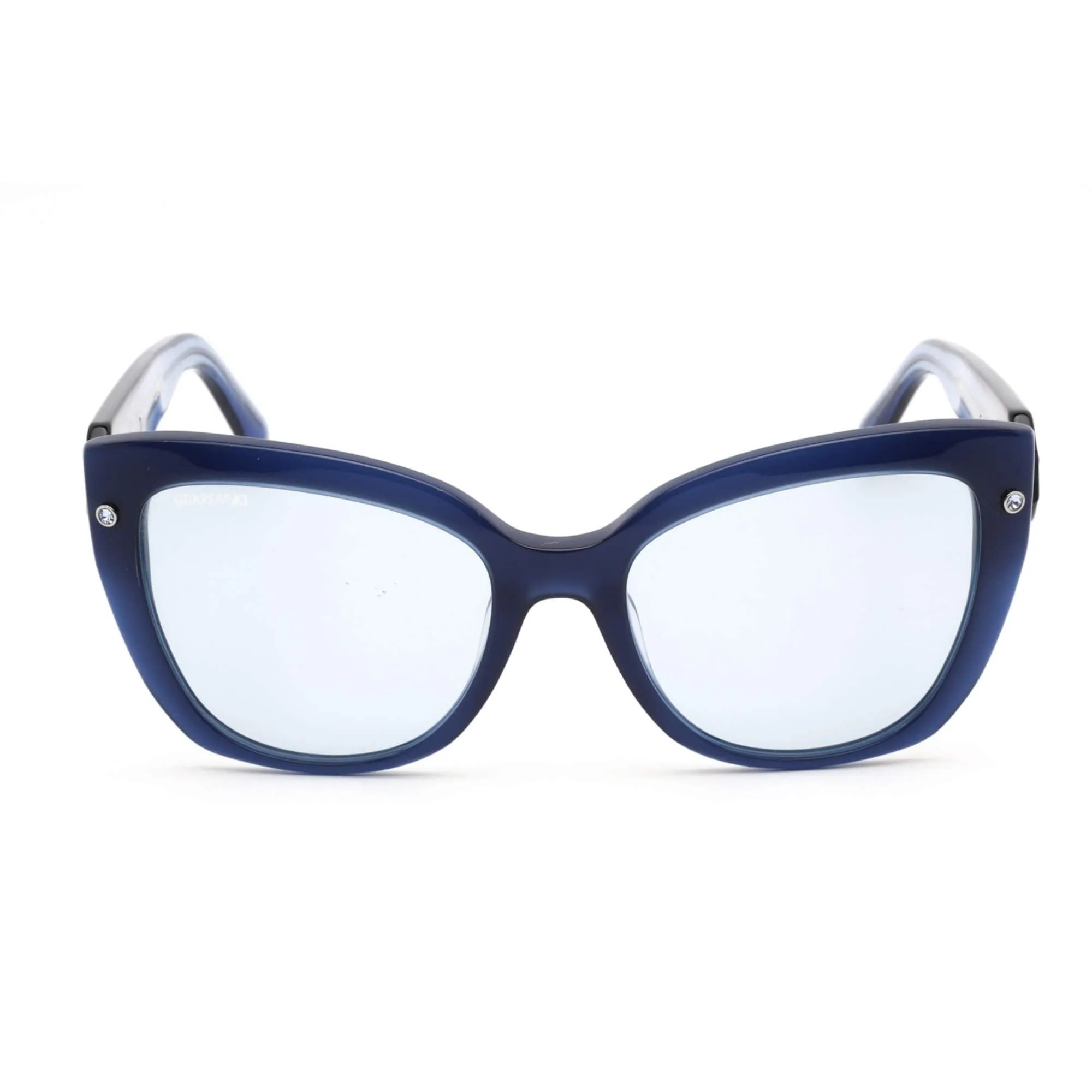 Swarovski Women's Sunglasses - Blue Lens Cat Eye Shape Plastic Frame | SK0391 90V Versace Sunglasses