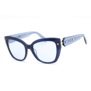 Swarovski Women's Sunglasses - Blue Lens Cat Eye Shape Plastic Frame | SK0391 90V Versace Sunglasses