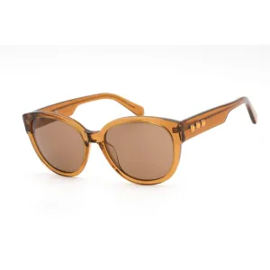 Swarovski Women's Sunglasses - Brown Lens Transparent Brown Oval Frame | SK0347 45E Versace Sunglasses