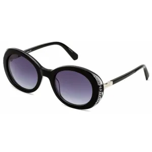 Swarovski Women's Sunglasses - Full Rim Black Plastic Oval Shape Frame | SK0281/S 05B Versace Sunglasses