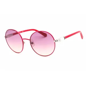 Swarovski Women's Sunglasses - Full Rim Shiny Fuchsia Metal Round Frame | SK0260 75Y Versace Sunglasses