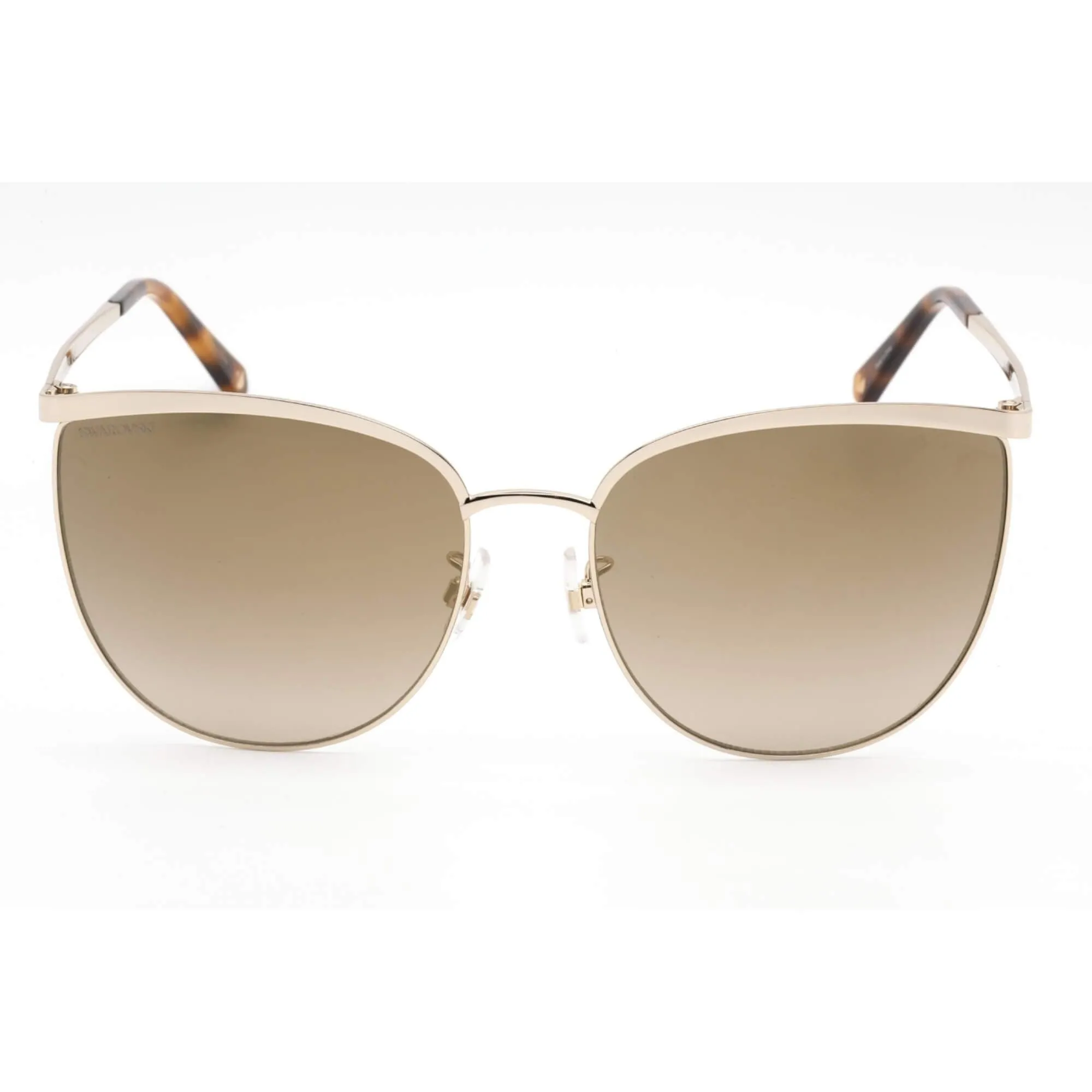 Swarovski Women's Sunglasses - Gold Cat Eye Frame Brown Mirror Lens | SK0250-K 32G Versace Sunglasses
