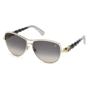 Swarovski Women's Sunglasses - Gold Frame Grey Gradient Lens | SK0037-6032B Versace Sunglasses