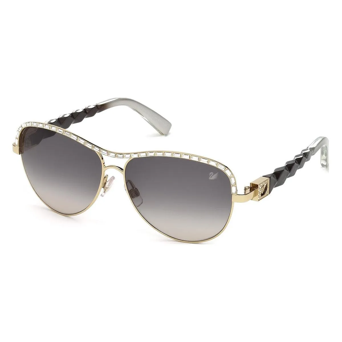Swarovski Women's Sunglasses - Gold Frame Grey Gradient Lens | SK0037-6032B Versace Sunglasses