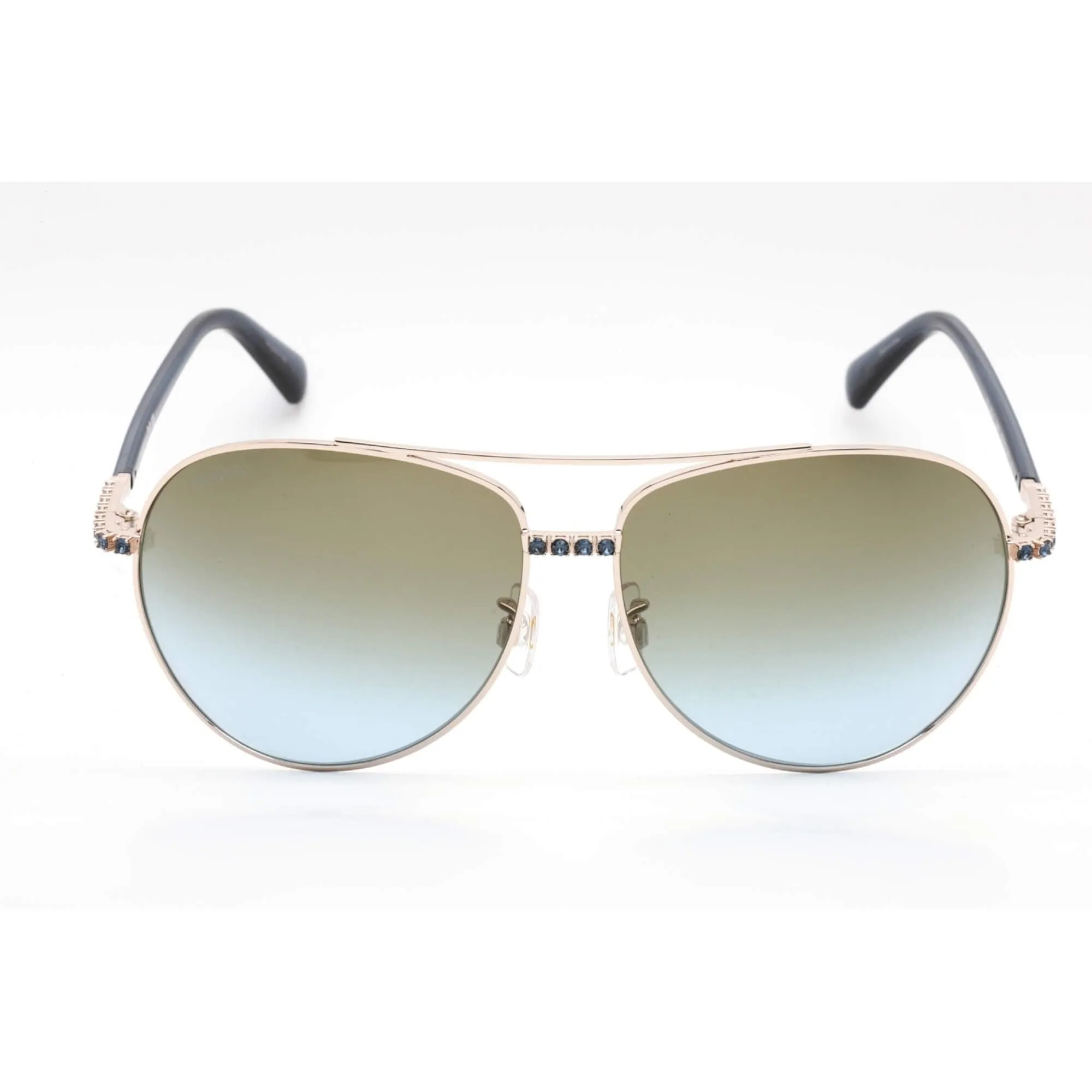Swarovski Women's Sunglasses - Gradient Blue Lens Aviator Metal Frame | SK0343-H 28W Versace Sunglasses