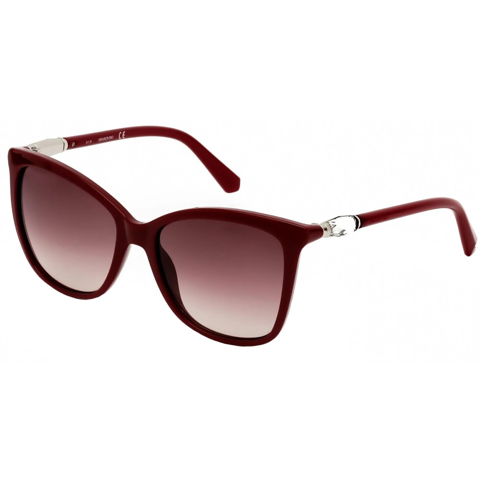 Swarovski Women's Sunglasses - Gradient Bordeaux Lens Shiny Bordeaux | SK0227 69T Versace Sunglasses