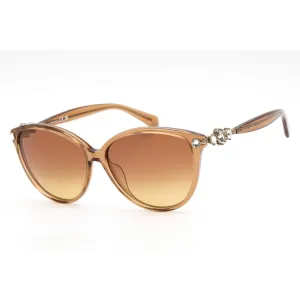 Swarovski Women's Sunglasses - Gradient Brown Lens Cat Eye Shape Frame | SK0362 45F Versace Sunglasses