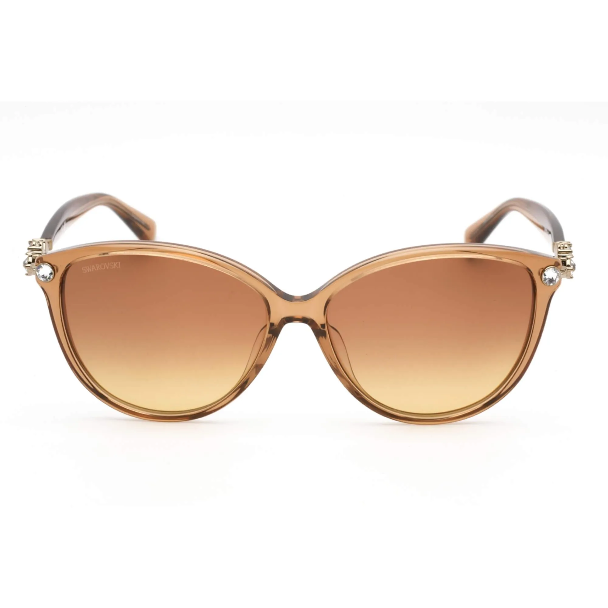 Swarovski Women's Sunglasses - Gradient Brown Lens Cat Eye Shape Frame | SK0362 45F Versace Sunglasses