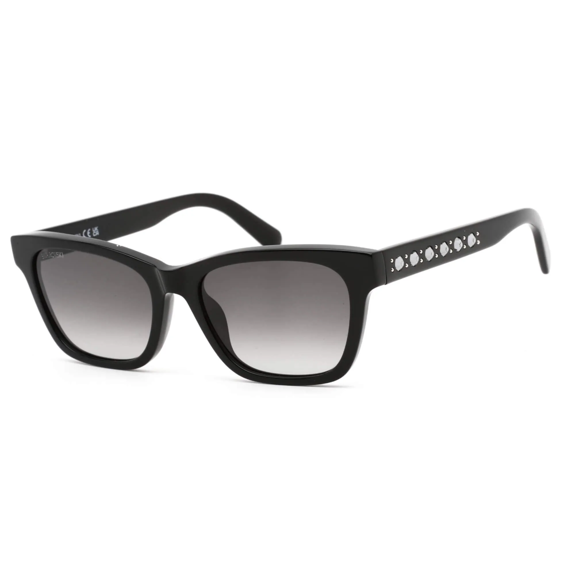 Swarovski Women's Sunglasses - Gradient Grey Lens Square Acetate Frame | SK0374 01B Versace Sunglasses