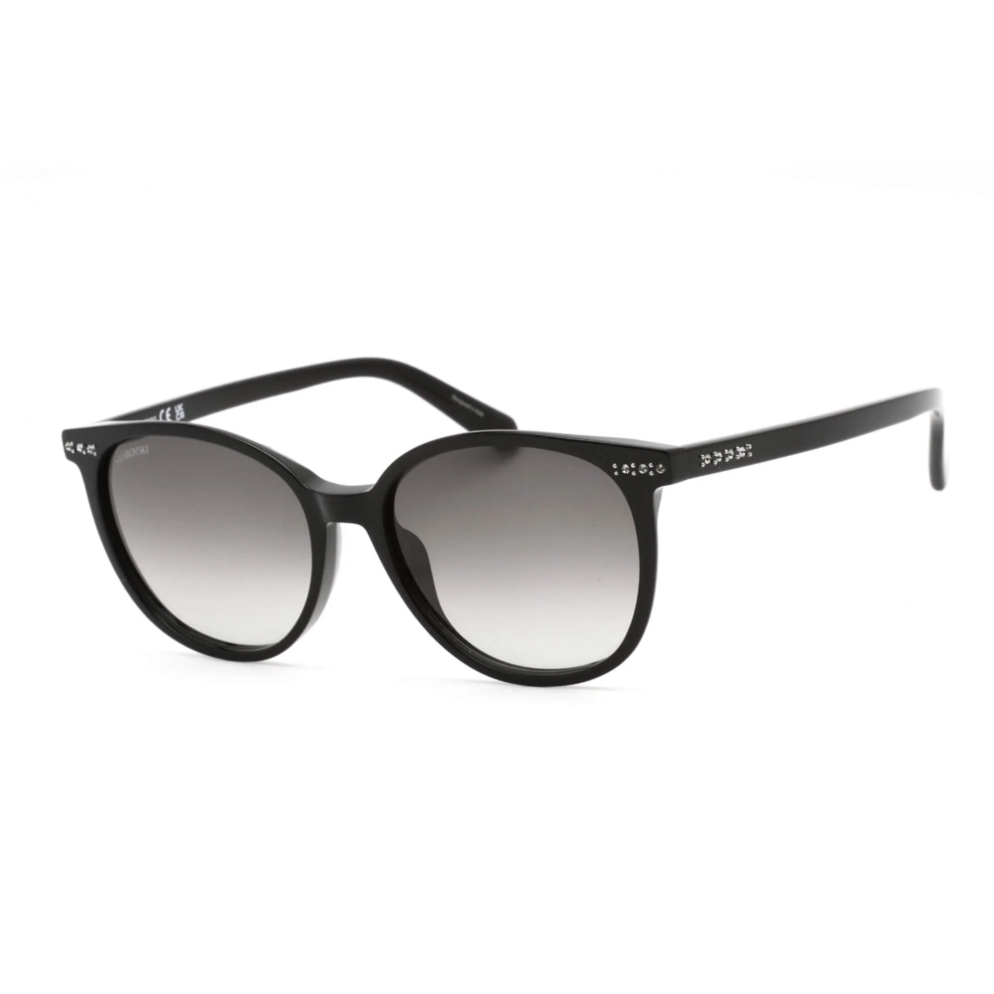 Swarovski Women's Sunglasses - Gradient Smoke Lens Cat Eye Shape Frame | SK0354 01B Versace Sunglasses