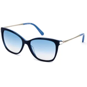 Swarovski Women's Sunglasses - Plastic Cat Eye Frame Blue Gradient Lens | SK0267 90W Versace Sunglasses
