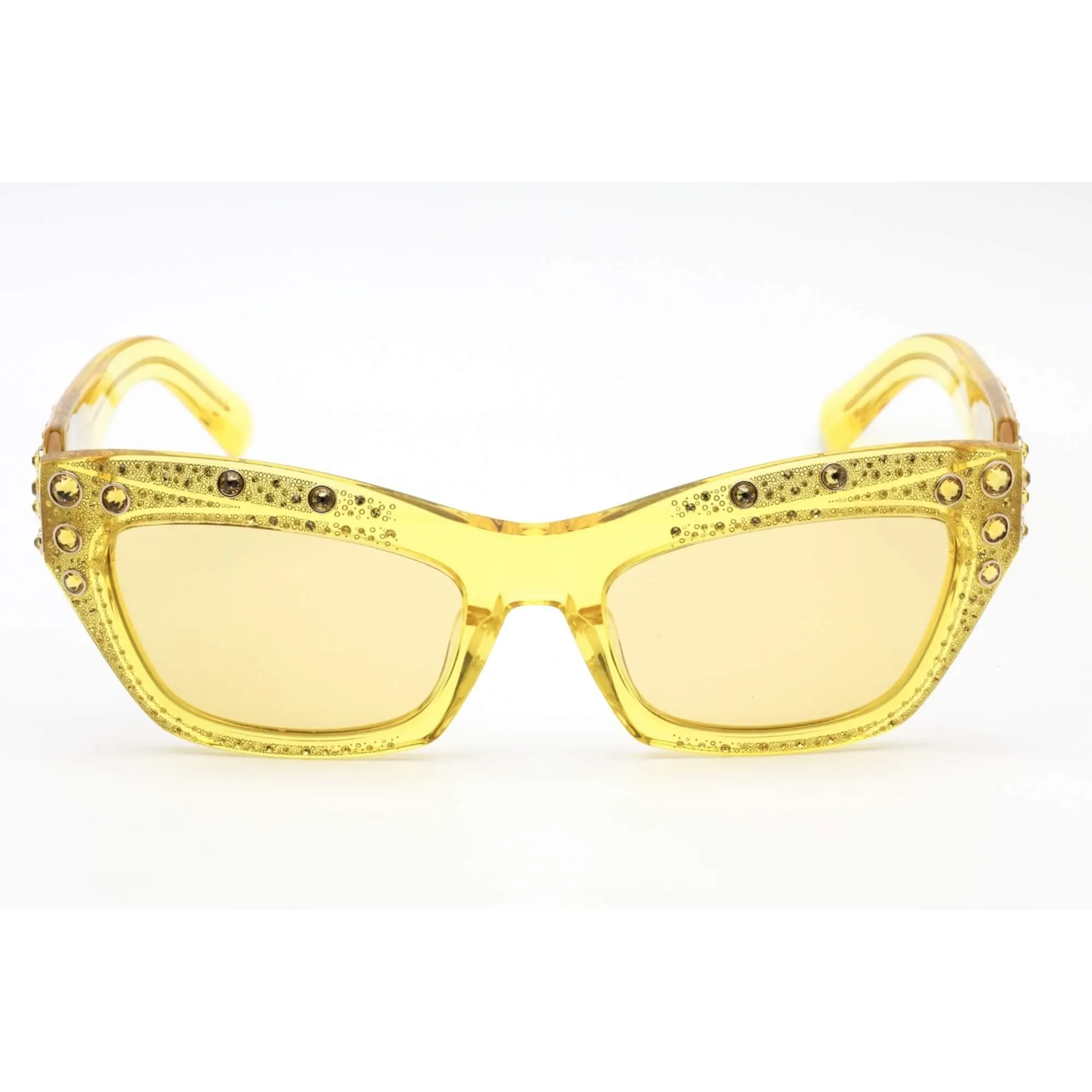 Swarovski Women's Sunglasses - Roviex Lens Shiny Yellow Cat Eye Frame | SK0380 39J Versace Sunglasses