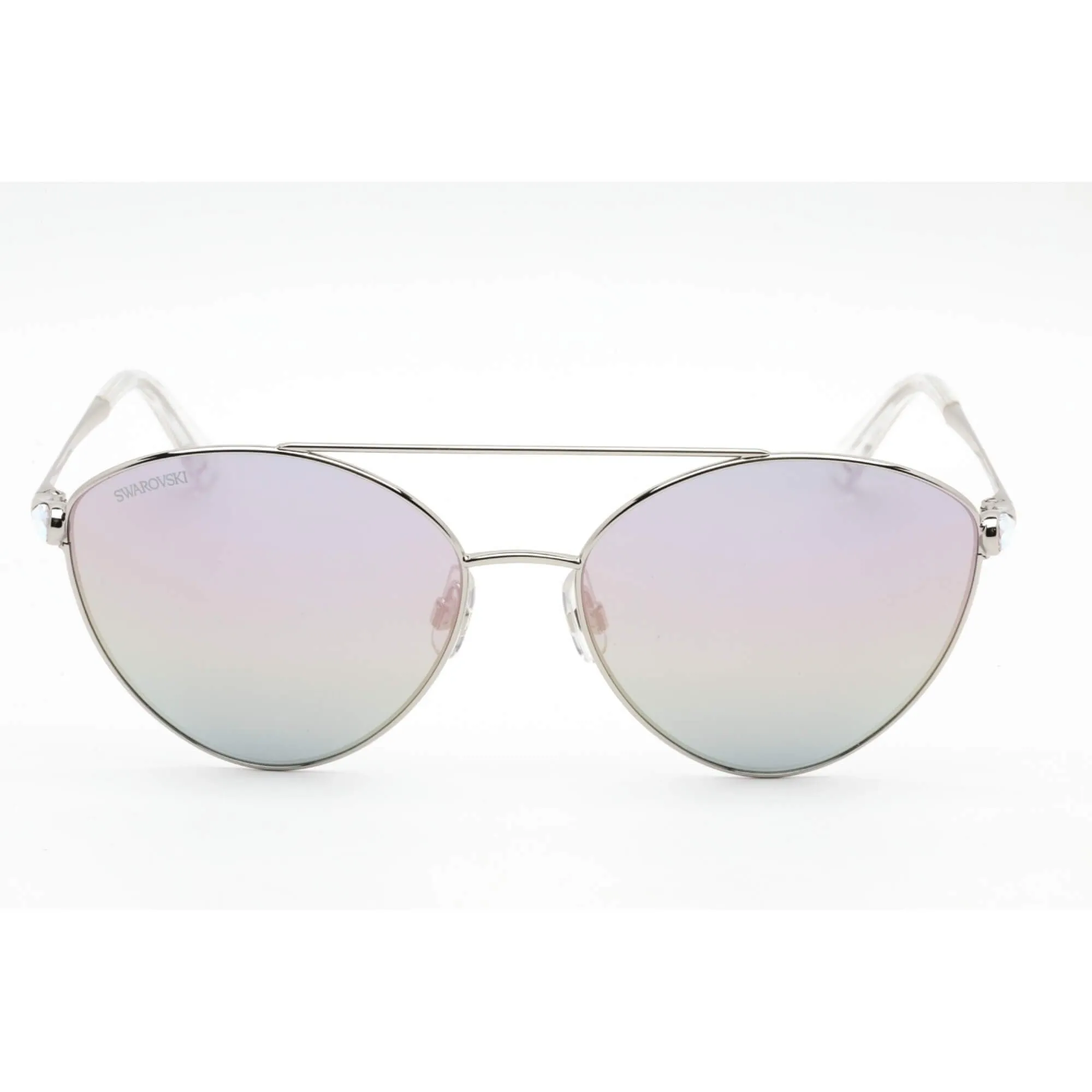 Swarovski Women's Sunglasses - Shiny Palladium Metal Frame Gradient Lens | SK0286 16Z Versace Sunglasses