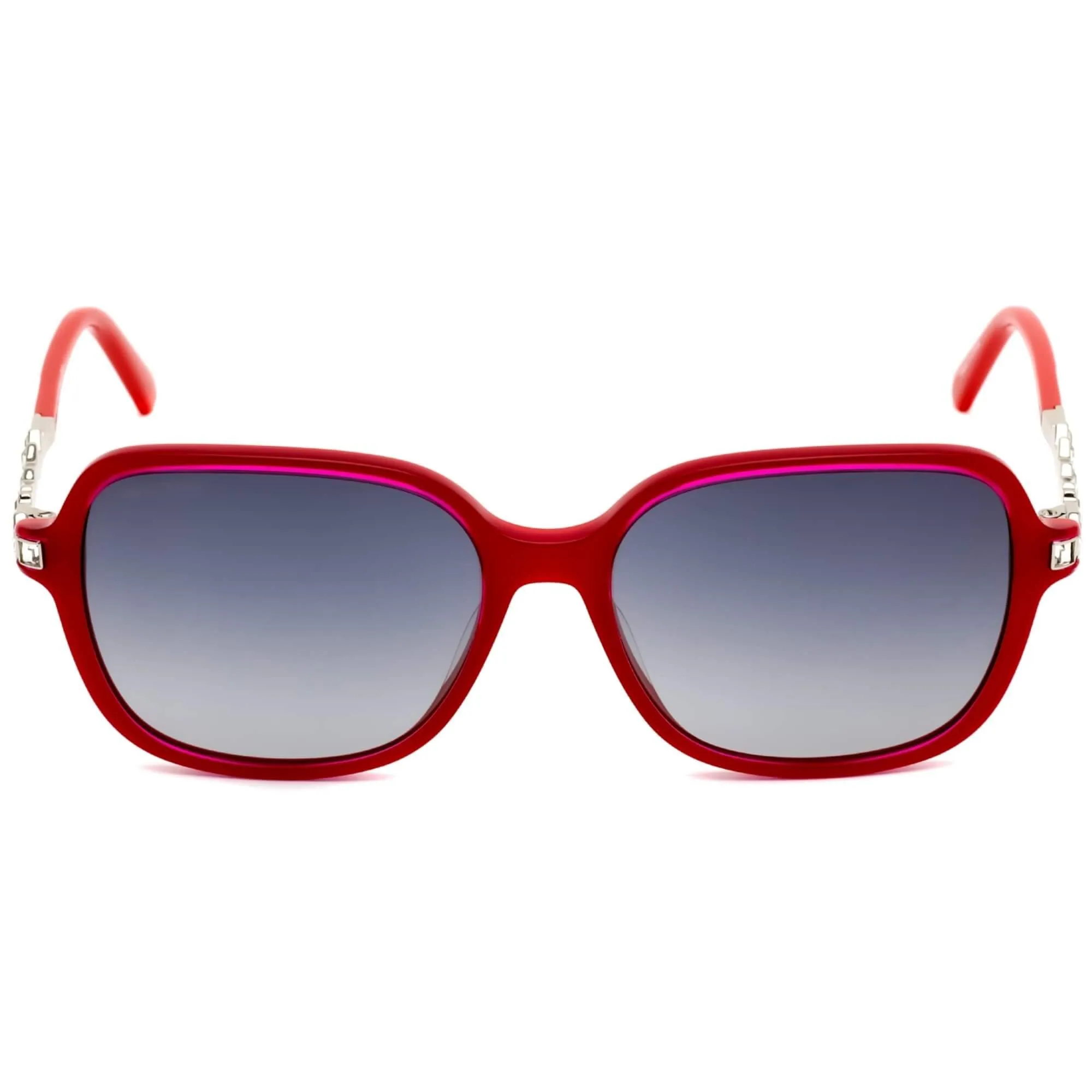 Swarovski Women's Sunglasses - Shiny Red Plastic Frame Grey Gradient Lens | SK0265 66B Versace Sunglasses