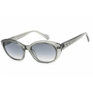 Swarovski Women's Sunglasses - Transparent Dark Grey Plastic Oval Frame | SK0384 20B Versace Sunglasses