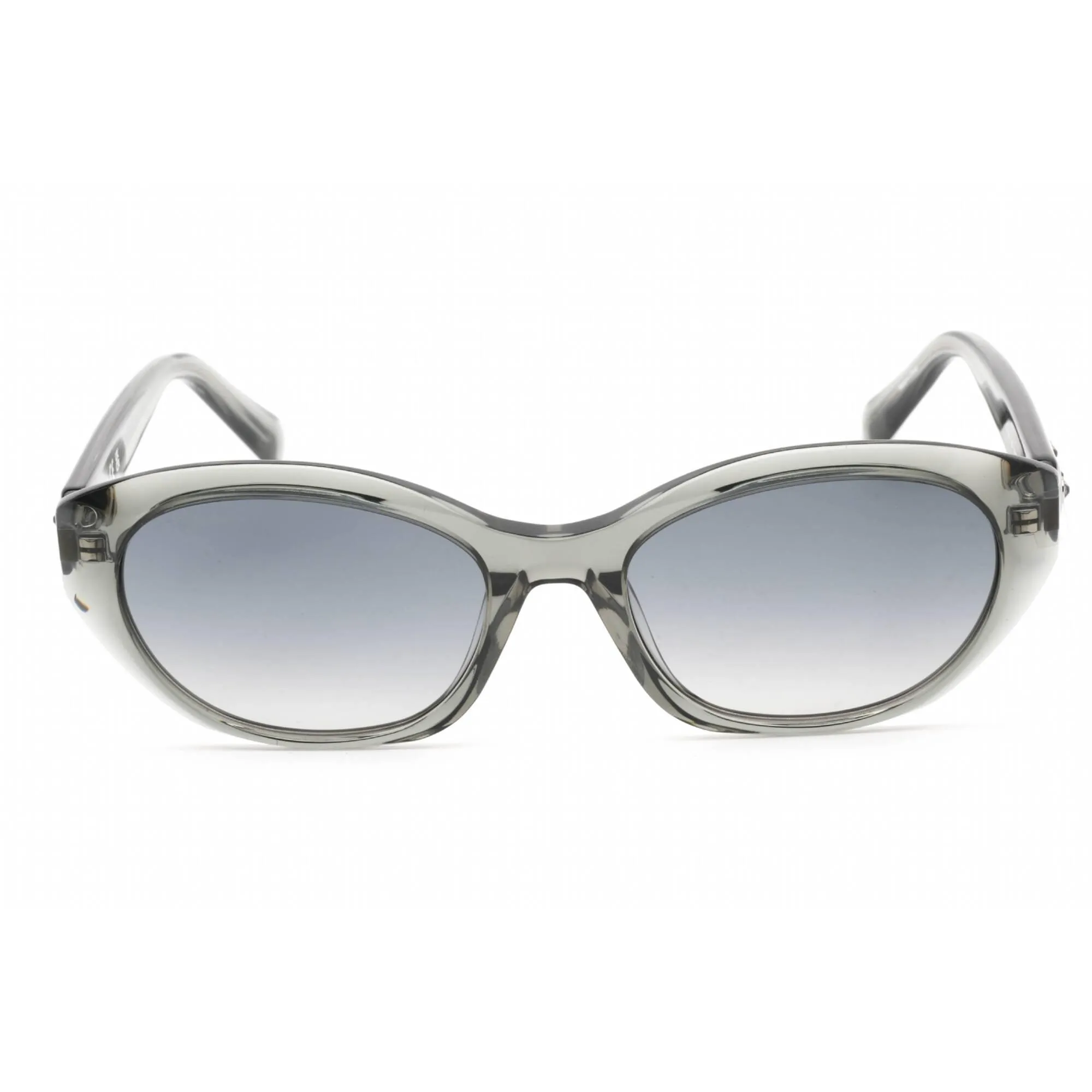 Swarovski Women's Sunglasses - Transparent Dark Grey Plastic Oval Frame | SK0384 20B Versace Sunglasses