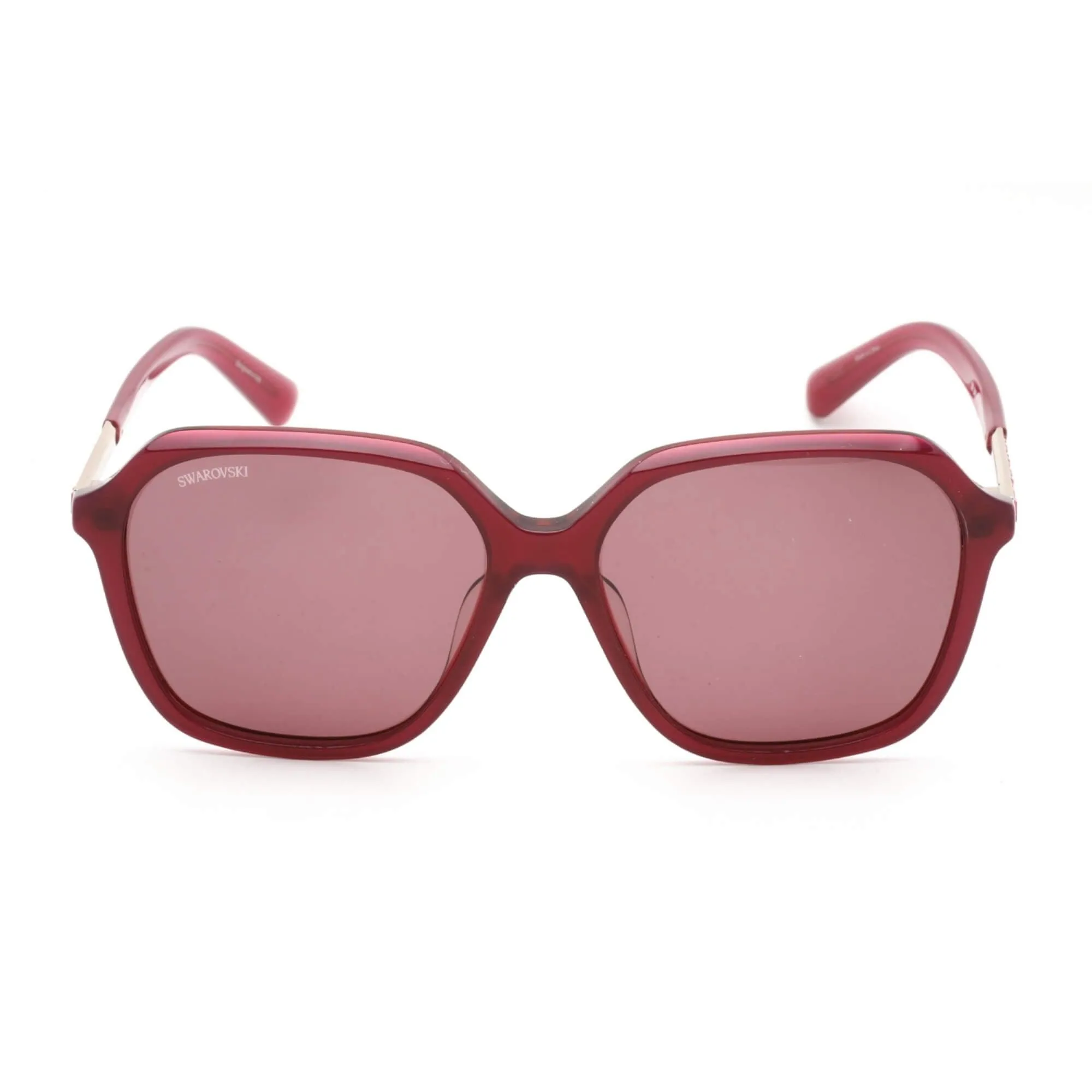 Swarovski Women's Sunglasses - Violet Lens Square Shape Plastic Frame | SK0390 74Y Versace Sunglasses