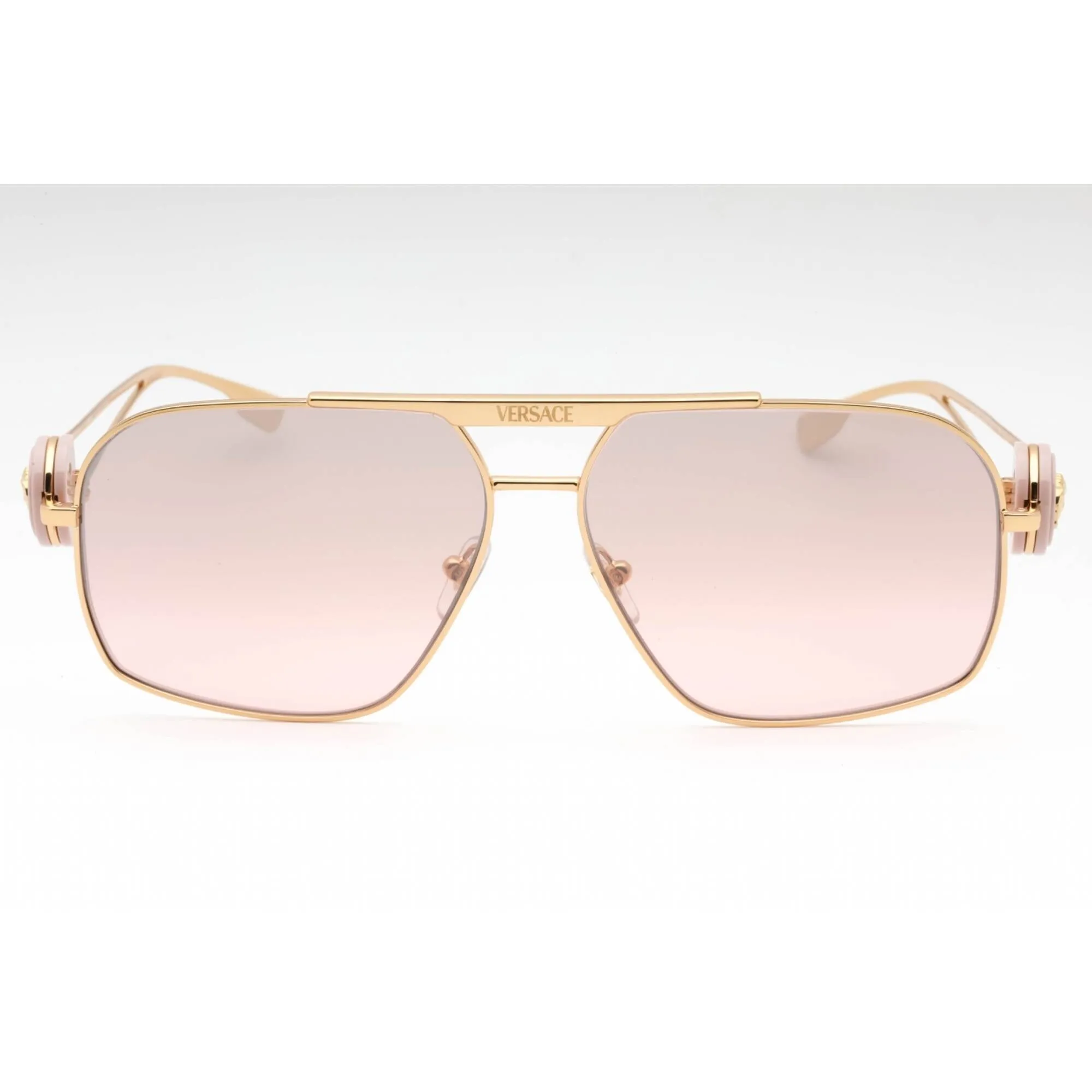 Versace Men's Sunglasses - Gold Metal Navigator Shape Full Rim Frame | 0VE2269 10027E Versace Sunglasses