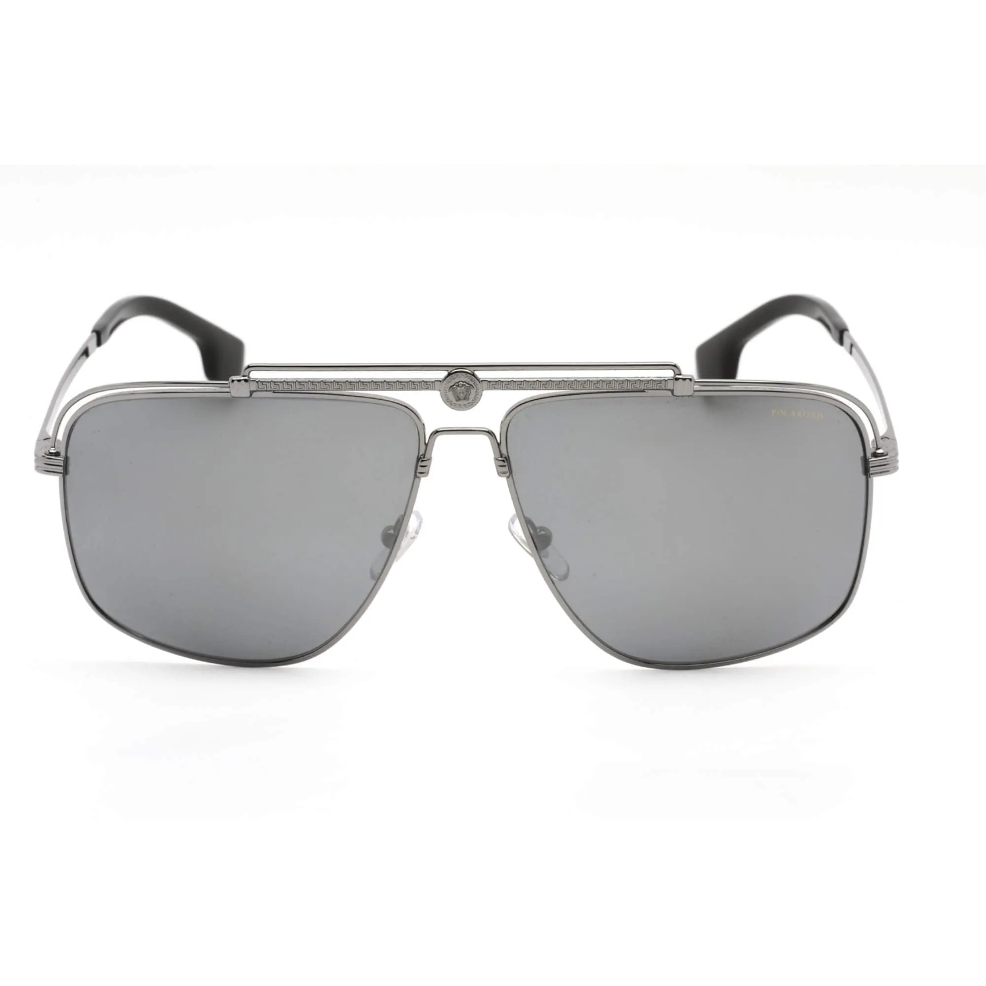 Versace Men's Sunglasses - Gunmetal Full Rim Frame Polarized Lens | VE2242 1001Z3 Versace Sunglasses